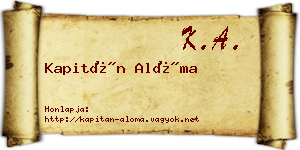 Kapitán Alóma névjegykártya